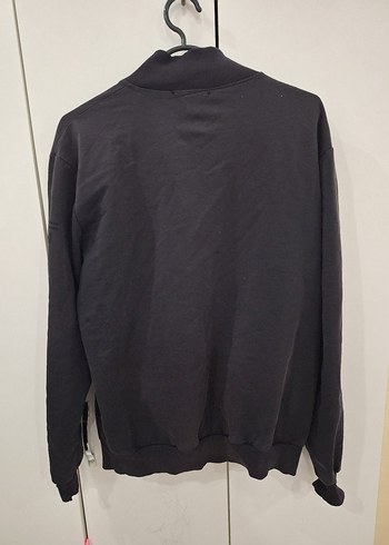 Fermuarlı Siyah Erkek Sweatshirt - Görsel 4