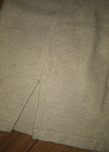 Bej Kadın Keten Mini Etek - Görsel 2