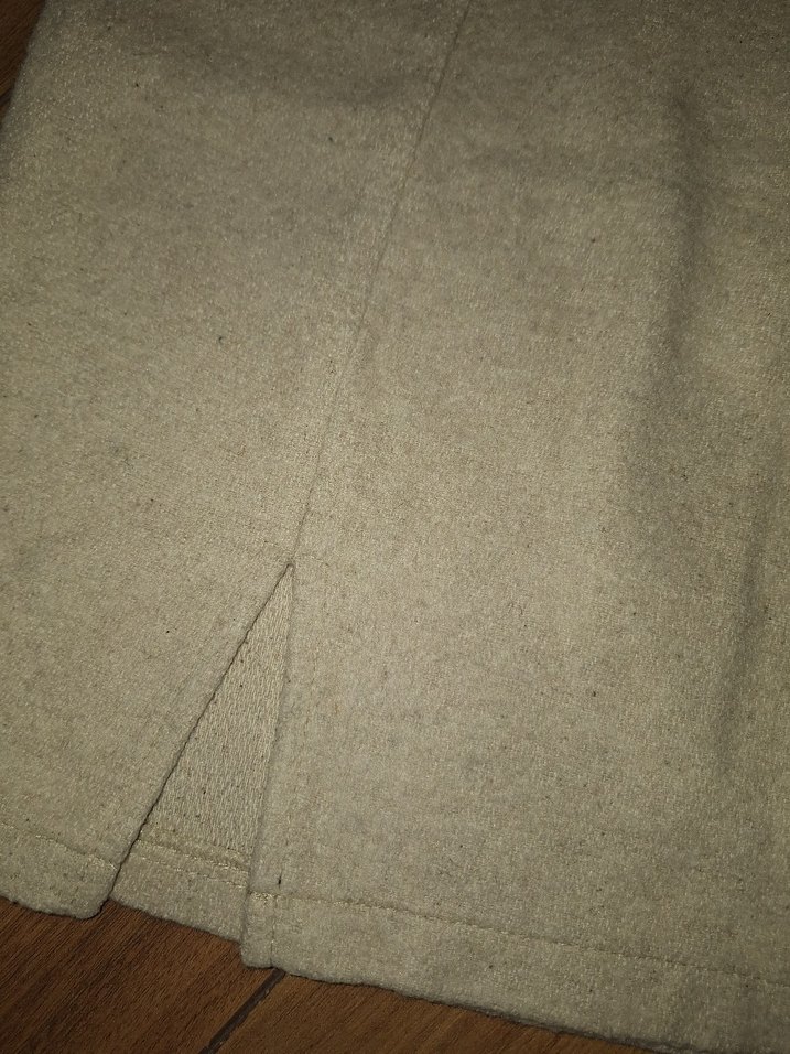 Bej Kadın Keten Mini Etek - Görsel 2