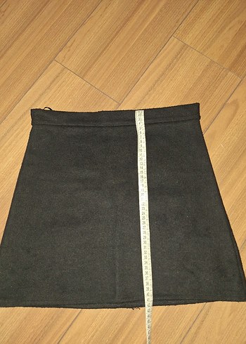 Siyah kışlık kısa etek - Görsel 3