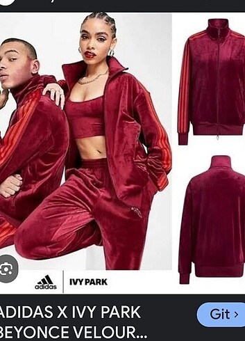 xs Beden bordo Renk adidas Beyonce ıvy park Kadife sweat