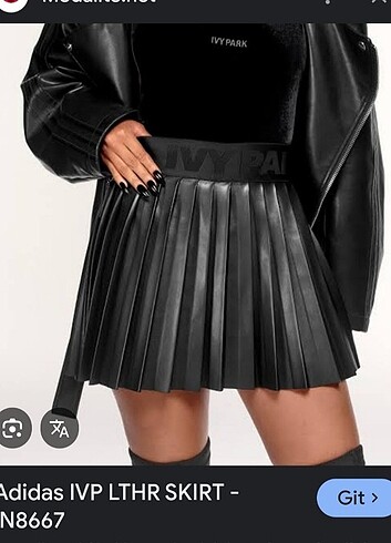 adidas Beyonce ıvy park Deri mini etek