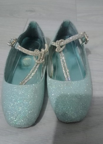 Kız Çocuk Turkuaz Tokalı Babet Ayakkabı - Görsel 3