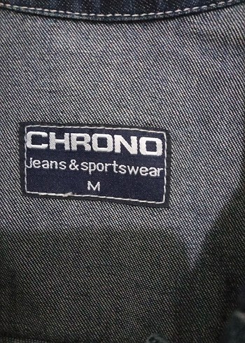 CHRONO Gri Erkek Kot Ceketi - Görsel 2