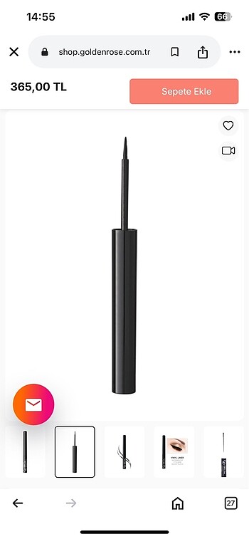 Beden Renk Golden rose likit eyeliner