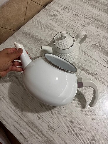 Beden beyaz Renk Çaydanlık
