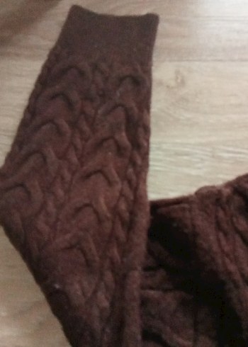 Kahverengi Örgü Boğazlı Kadın Kazak y - Görsel 6