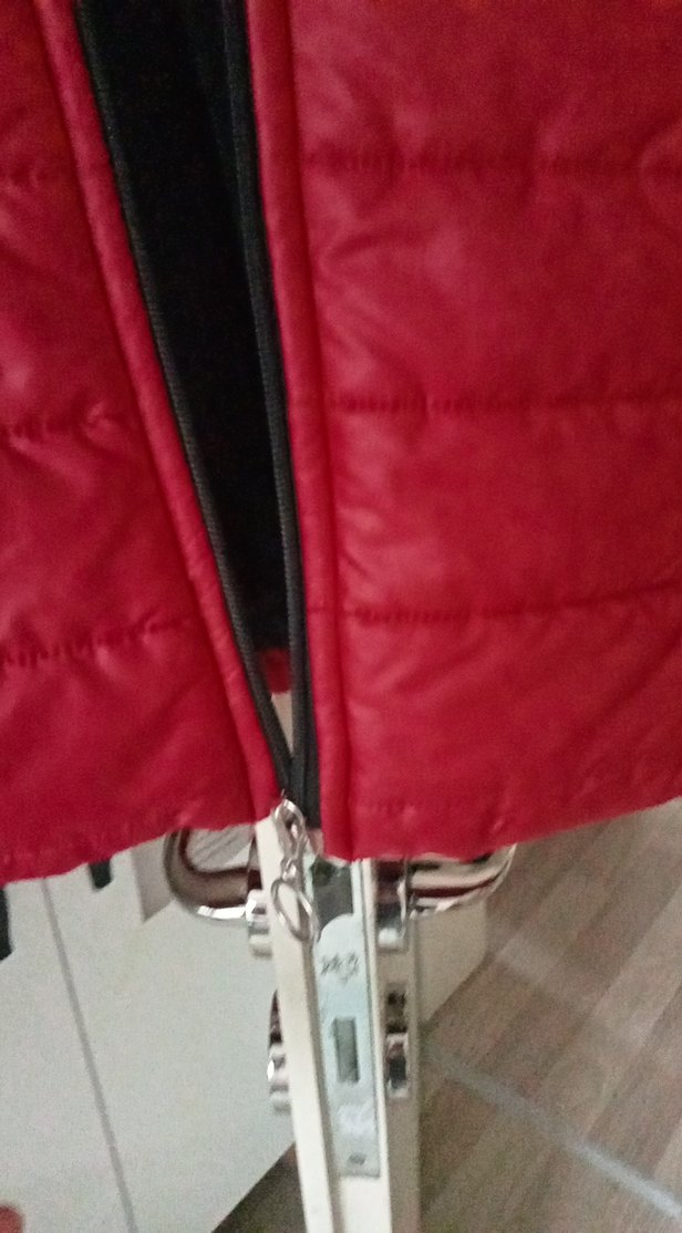 Kırmızı Fermuarlı Kadın mont - Görsel 2