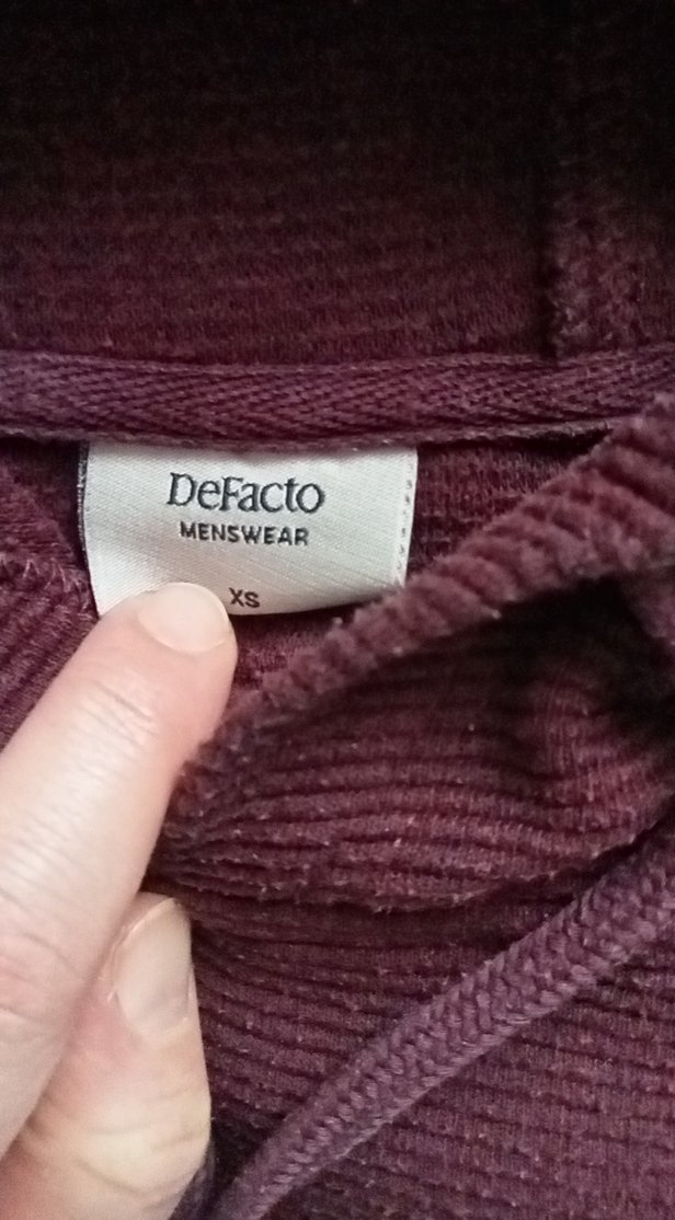 Bordo Kapüşonlu erkekSweatshirt ikili bin fiyatıdır - Görsel 3