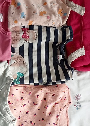 Kız Çocuk Uzun Kollu Pamuklu Baskılı Tişört - Görsel 3