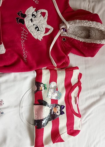 Kız Çocuk Uzun Kollu Pamuklu Baskılı Tişört - Görsel 4