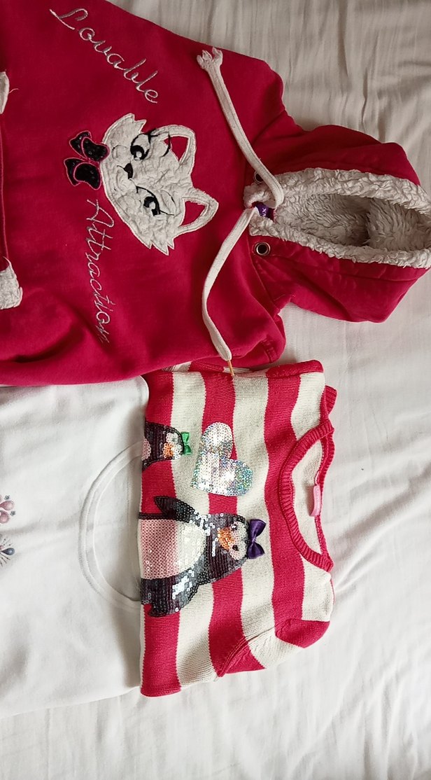 Kız Çocuk Uzun Kollu Pamuklu Baskılı Tişört - Görsel 4