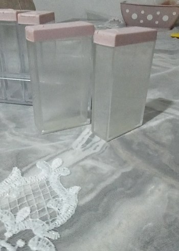 Beden pembe Renk Pembe Kapaklı Pastel Baharatlık Seti