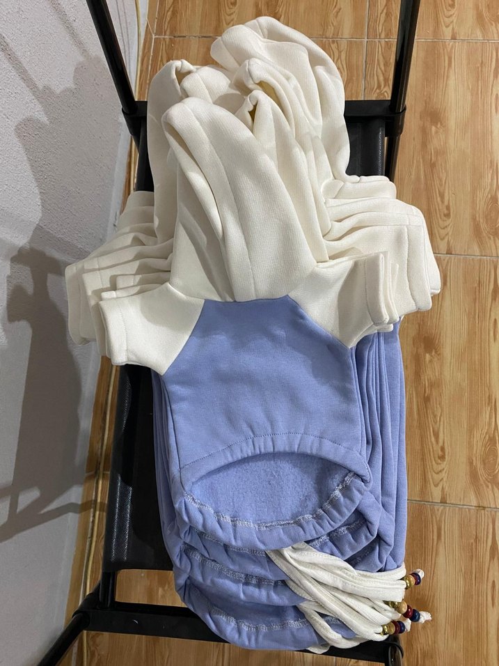 Pastel Mavi Örme Kapüşonlu Köpek Kıyafeti - Görsel 4