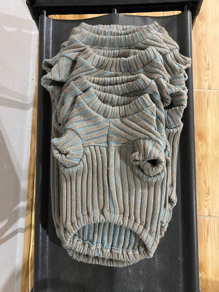 Gri Triko Boğazlı Kolsuz köpek Body - Görsel 3