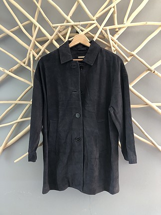 Massimo Dutti Vintage görünümlü deri palto