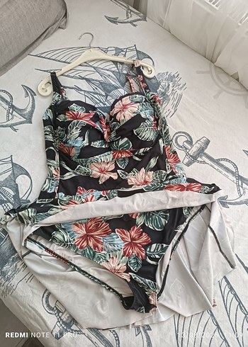 Çiçek Desenli Bohem Mini Mayo - Görsel 4