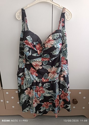 Çiçek Desenli Bohem Mini Mayo - Görsel 2