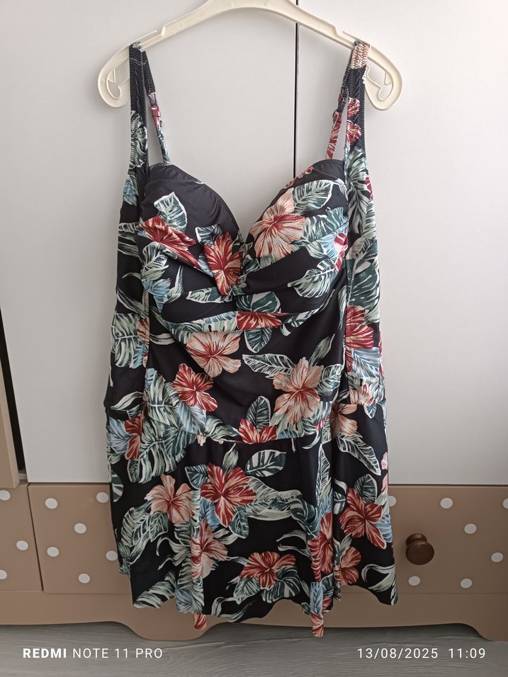 Çiçek Desenli Bohem Mini Mayo - Görsel 2