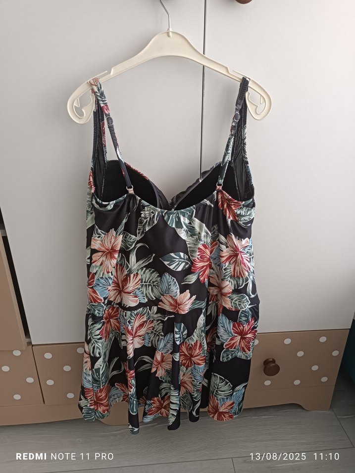 Çiçek Desenli Bohem Mini Mayo - Görsel 3