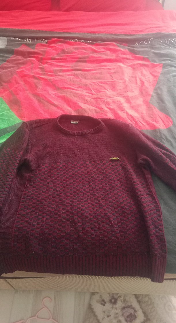 Bordo Kadın Triko Kazak - Görsel 2