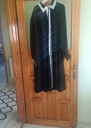 Uzun Siyah Gotik Kadın Elbise - Görsel 2