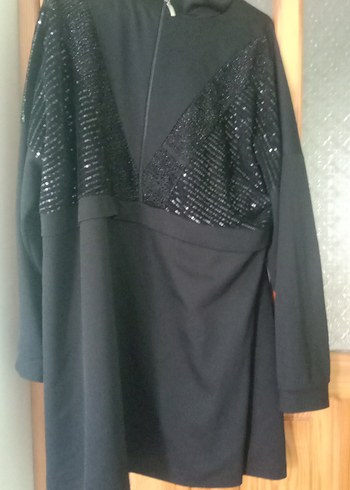 Diğer Siyah, Uzun Kollu, Yüksek Yakalı Uzun Tunik