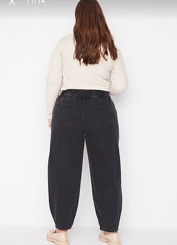 diğer Beden siyah Renk T Curve Yüksel Bel Mom jeans