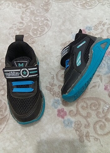 22 Beden Çocuk spor ayakkabısı ışıklı spor ayakkabı cırtlı spor ayakkabı