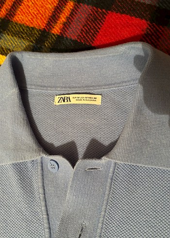 Mavi Kısa Kollu Polo Yaka Erkek Tişört - Görsel 2