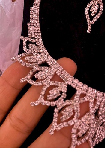 Gümüş Renk Parlak Kadın Takı Seti - Görsel 2