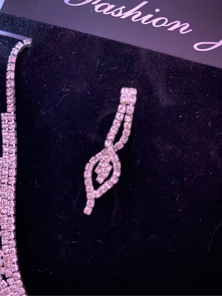 Gümüş Renk Parlak Kadın Takı Seti - Görsel 3