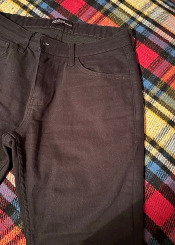 siyah Rahat Kesim erkek Kot Pantolon - Görsel 2