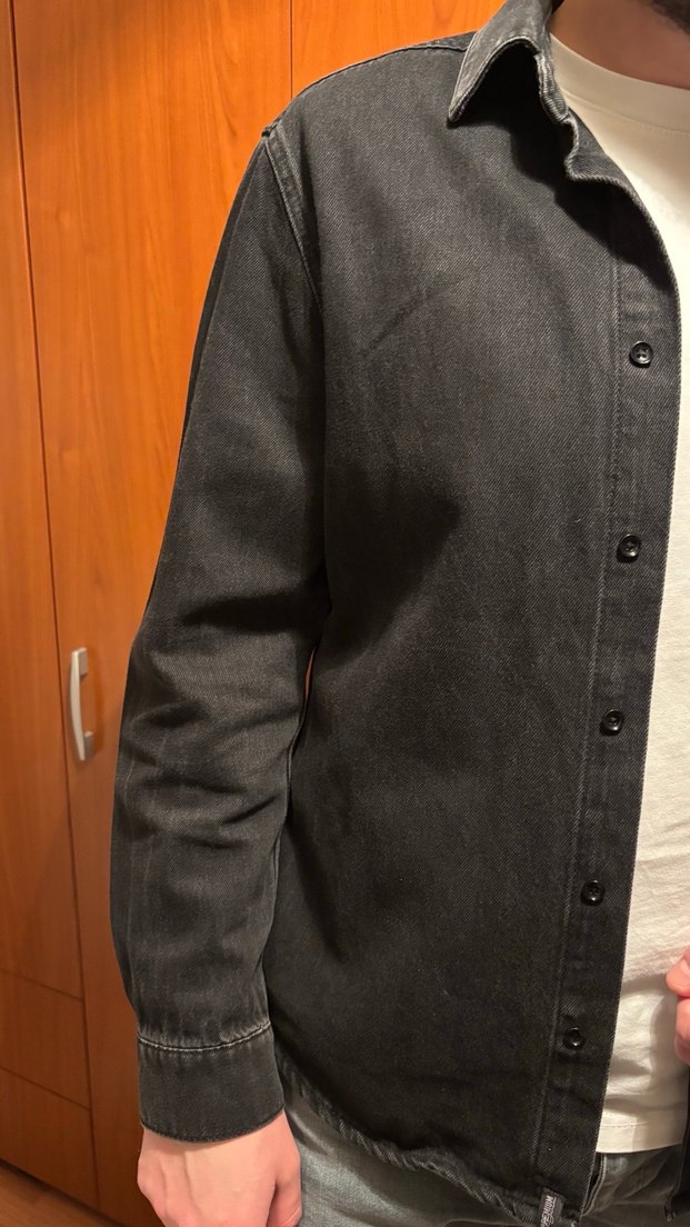 Siyah  Erkek Gömlek Uzun Kollu - Görsel 2