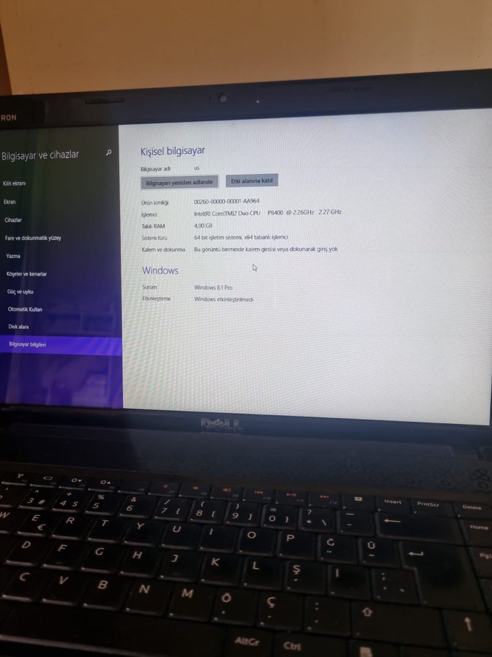 Siyah Dell Inspiron Dizüstü Bilgisayar - Görsel 2