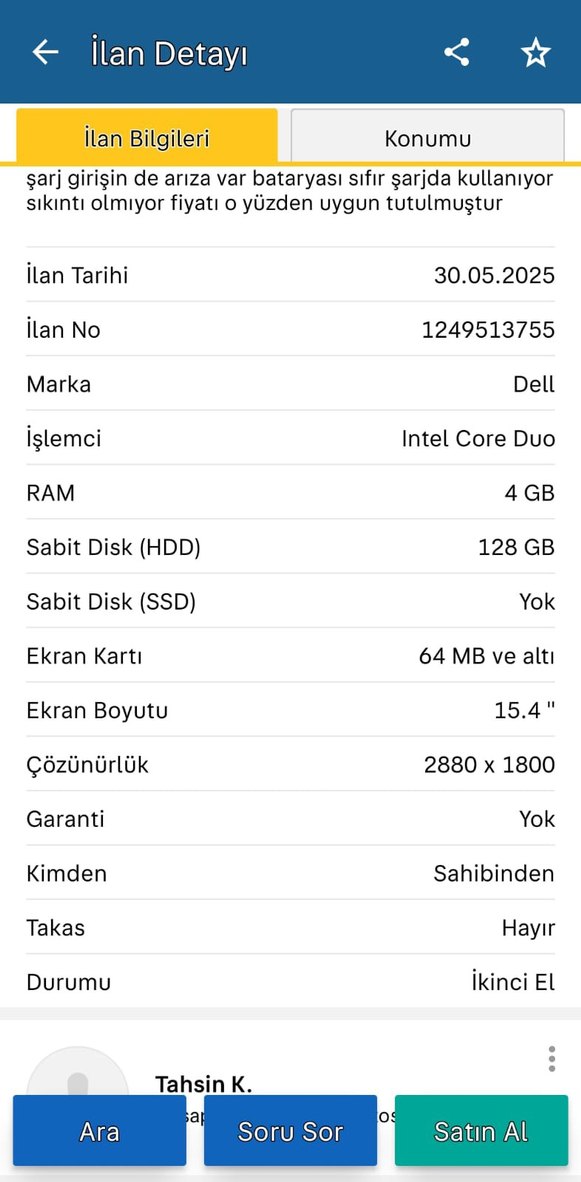 Siyah Dell Inspiron Dizüstü Bilgisayar - Görsel 5