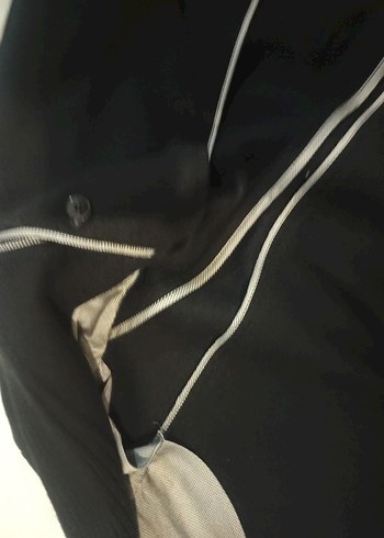 Blazer ceket Düğmeli Siyah Yün unisex Ceket - Görsel 9