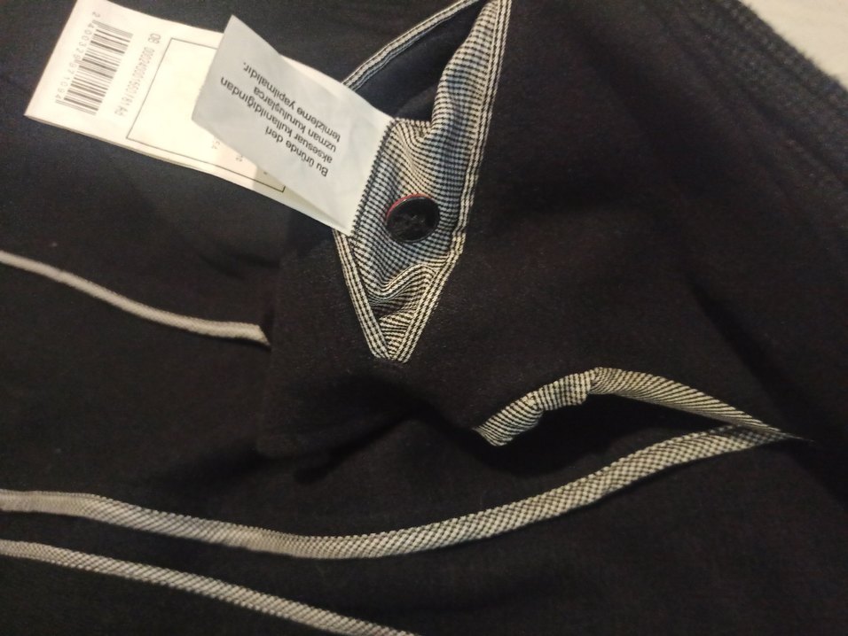 Blazer ceket Düğmeli Siyah Yün unisex Ceket - Görsel 5