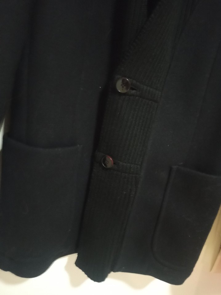 Blazer ceket Düğmeli Siyah Yün unisex Ceket - Görsel 3