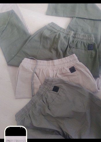 l Beden gri Renk Hugo boss unisex keten pantolon 1 kalitede uzun