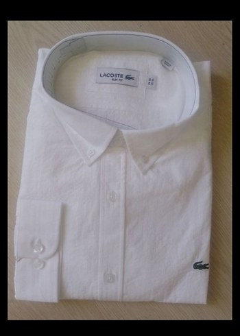 Lacoste Beyaz Uzun Kollu Gömlek