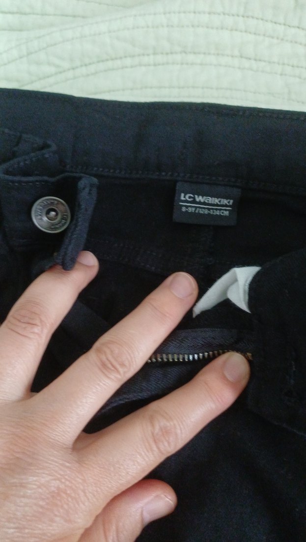 LCW Erkek Çocuk Siyah Düğmeli Denim Pantolon - Görsel 3