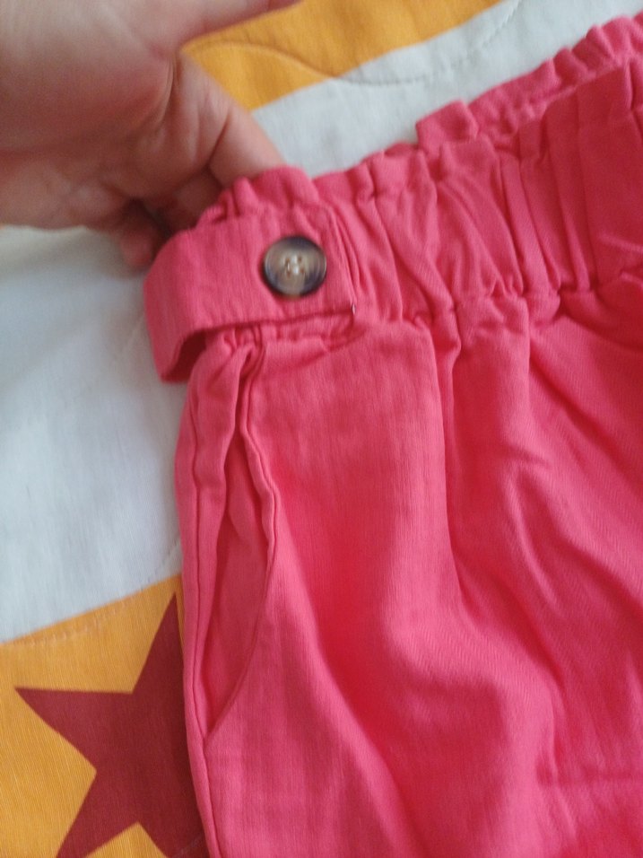 Pembe Pilili Rahat Kesim Kadın Pantolon - Görsel 3