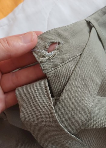 Beli Bağlamalı Bej Kadın Kumaş Pantolon - Görsel 8