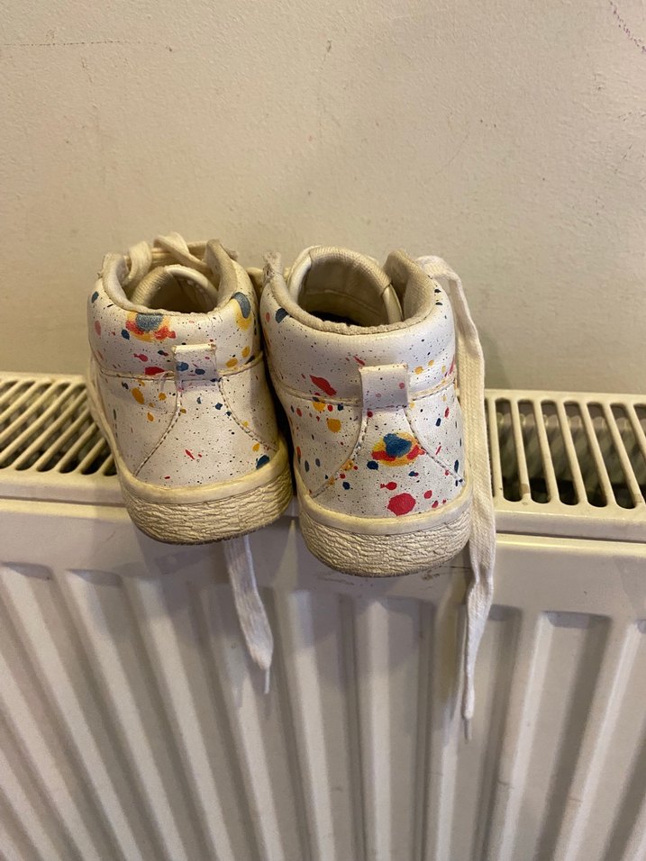 Renkli Bağcıklı Beyaz Kadın Spor kız çocuk ayakkabısı - Görsel 2