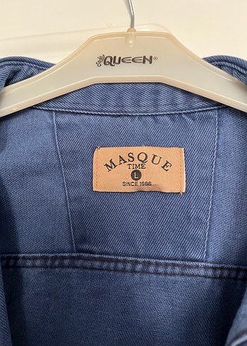 Düğmeli Mavi Denim erkek  Gömlek - Görsel 2