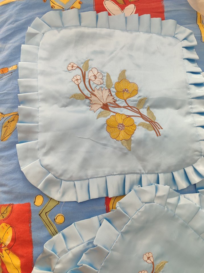 Nakışlı Mavi Pastel Amerikan Servis Takımı - Görsel 2