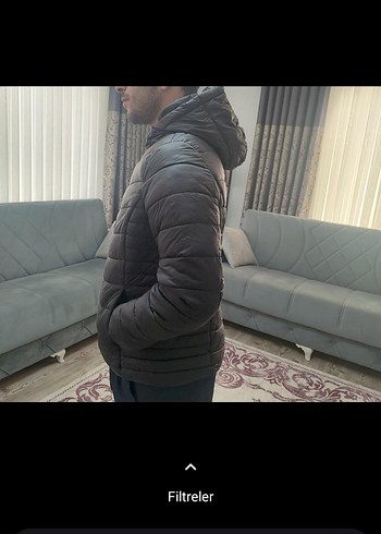 Erkek Siyah Fermuarlı Sokak Stili Mont - Görsel 2