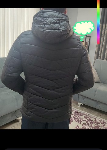 Erkek Siyah Fermuarlı Sokak Stili Mont - Görsel 3