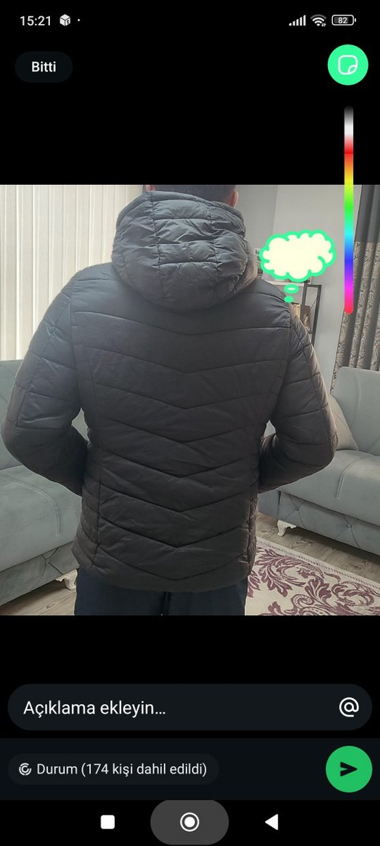 Erkek Siyah Fermuarlı Sokak Stili Mont - Görsel 3